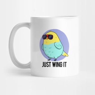 Just Wing It Cute Bird Pun Mug